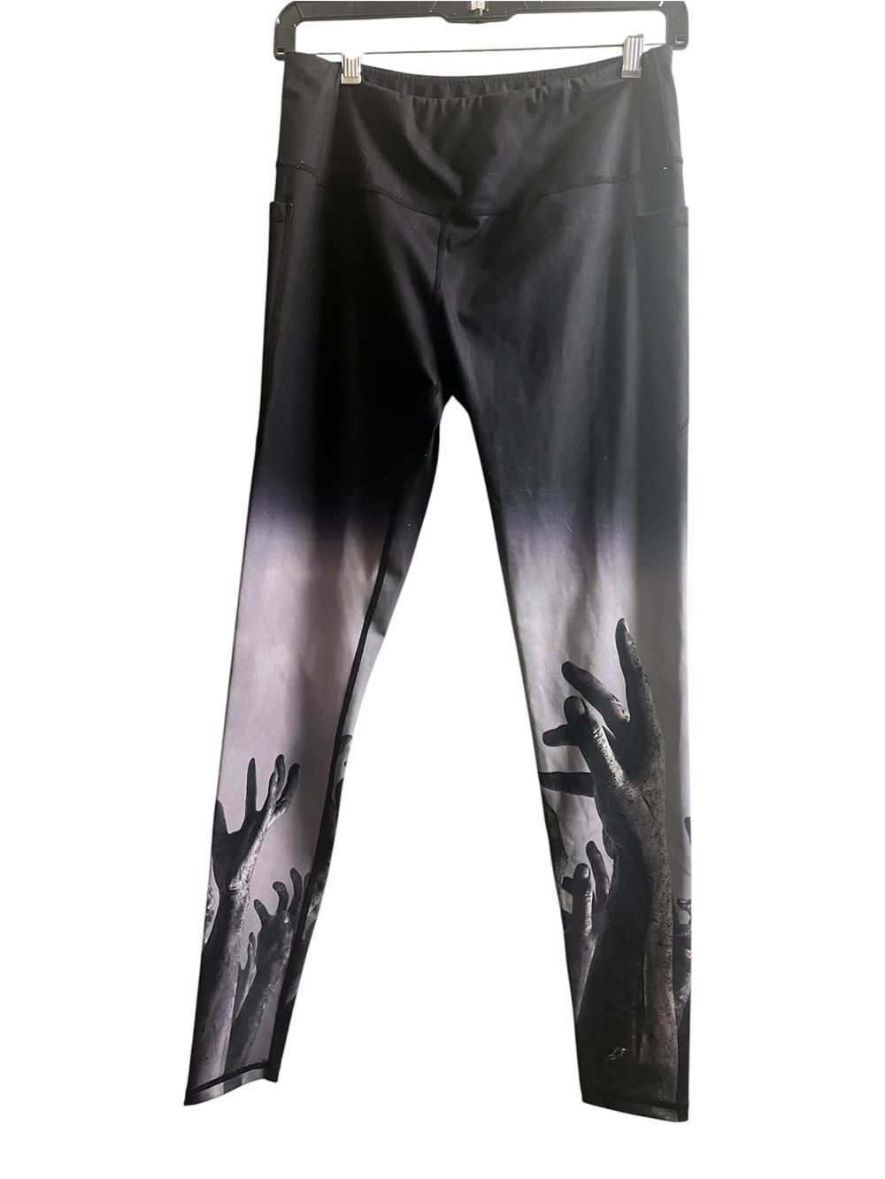 Constantly Varied Gear Black Ombre Leggings with Zombie Hand Print